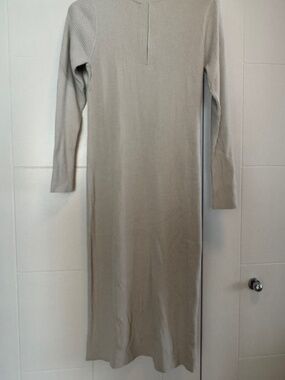 UNIQLO Half-Zip Knit Dress - Bone Color - Size S